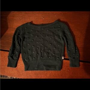 Little Sleepies green pompom sweater